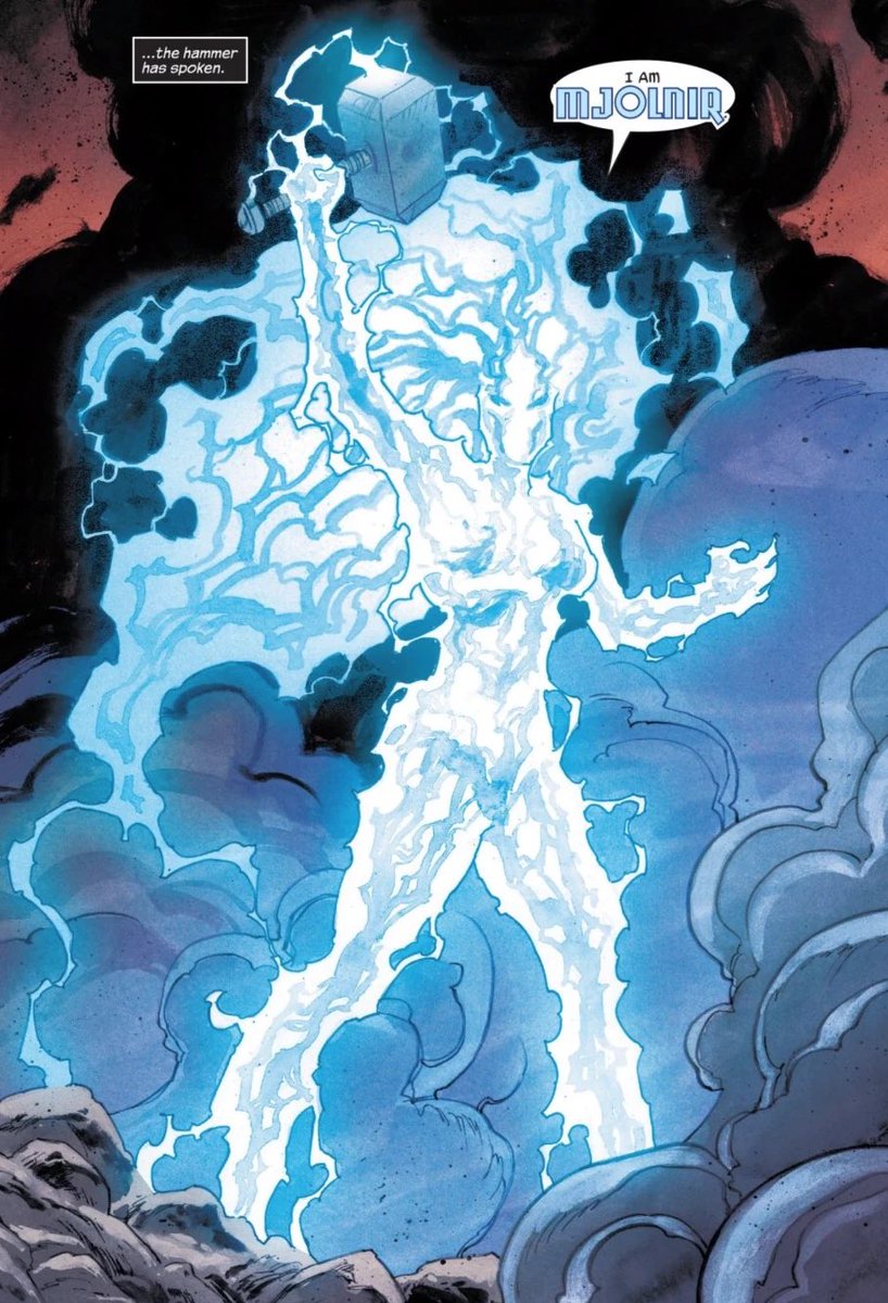 MjolnirsMercy's tweet photo. @THEREDHARPY In a burst of lightning that would cause the battlefield to turn. 

    Before the hulk was no longer the same Thor she was fighting. It was Tempest. It was MJOLNIR.

  The elder God surrounds Jane’s body with her storm. And allows the champion to break free.

— https://t.co/QbgGIo30Rz