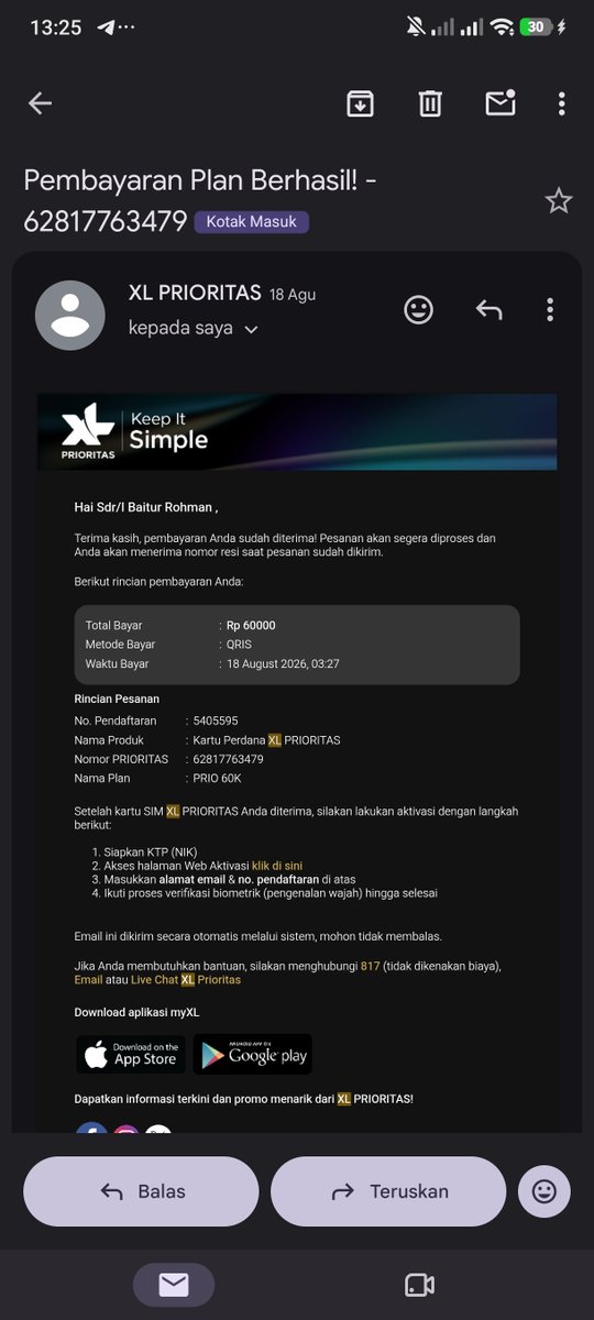 Lanusing's tweet photo. @XL_Prioritas Gue beli SIM-card XL prioritas di web saya palih sim fisik ini dari tgl 18 Agustus sampai hari ini belum update resi. Apa saya kenak tipu https://t.co/hQOj731Y3v
