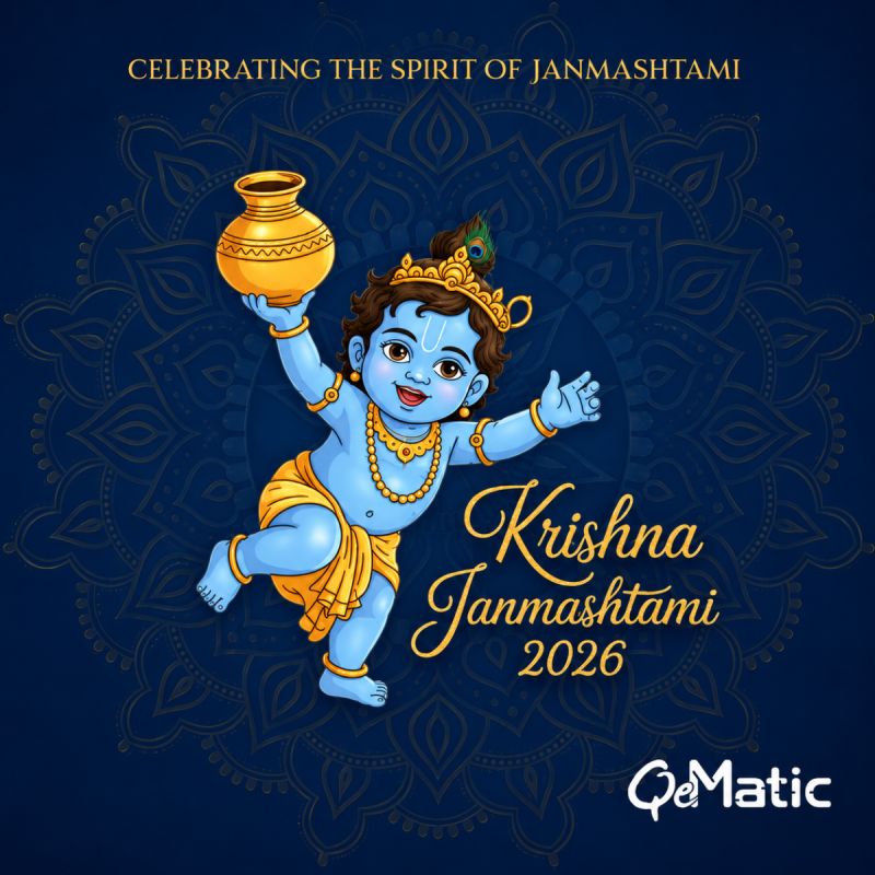 QeMatic's tweet photo. ๐ฆ Celebrating the spirit of Janmashtami!
May Krishnaโs wisdom inspire purpose, courage, and progress.
๐ Happy Krishna Janmashtami 2026!
๐ Letโs move forward, together.
#QeMatic #Janmashtami2026 #KrishnaJanmashtami #Innovation #Progress #Productivity https://t.co/fDUWb5MMsG