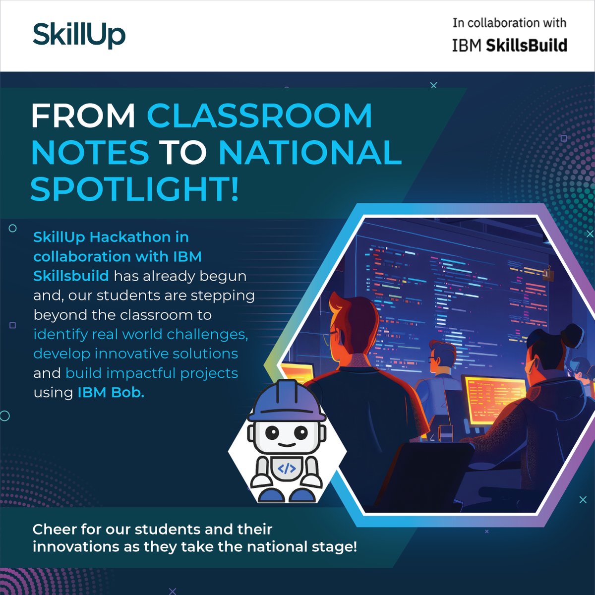 MIT_MANIPAL's tweet photo. From Classroom to National Spotlight: Our students are taking on real-world challenges through the SkillUp Hackathon in collaboration with IBM SkillsBuild—building innovative solutions using IBM Bob.
Ideas-turning into impact
The national stage awaits
Cheer for our innovators https://t.co/SuoRgIlvZZ