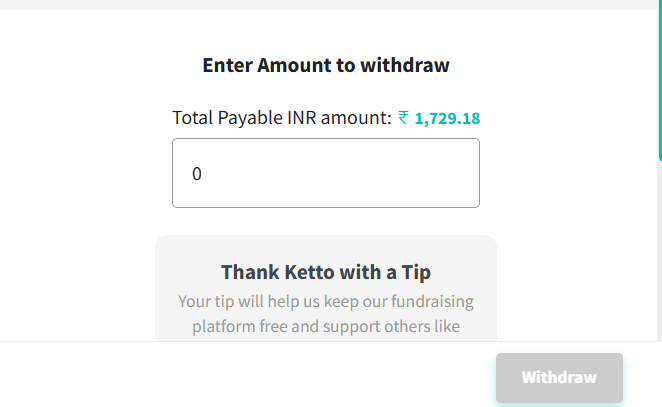 tauheedpm's tweet photo. @ketto
I raised a meagre ₹3,865 for a needy person through your platform. Your system now says only ₹1,729.18 is payable. https://t.co/WMdG9uins3