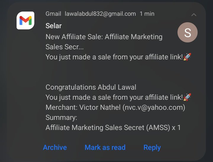 LawalOjo12117's tweet photo. ANOTHER SALE JUST CAME IN! 🎉🔥

One more person has taken the step toward learning how to build and sell online.

This isn't just about the sale.

It's proof that when you learn the right skills, take action and stay consistent, things can start moving. https://t.co/TbH2V5NllJ