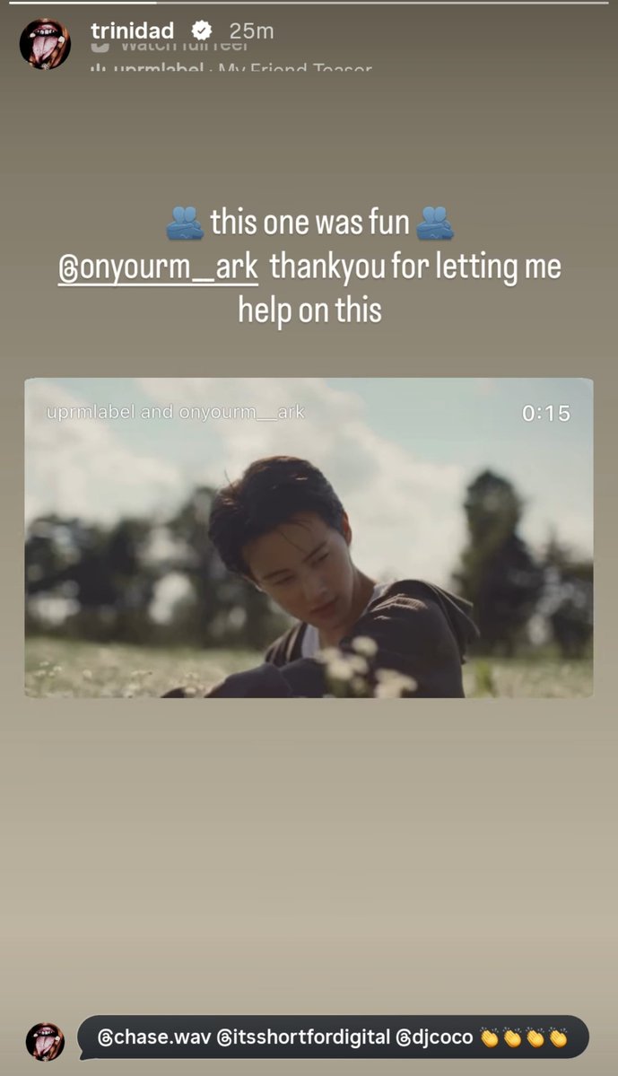 Marklee_base's tweet photo. Trinidad Cardona instagram story #MarkLee 

🫂 this one was fun 🫂 
@.onyourm__ark thankyou for letting me help on this https://t.co/oDhpoWACYC