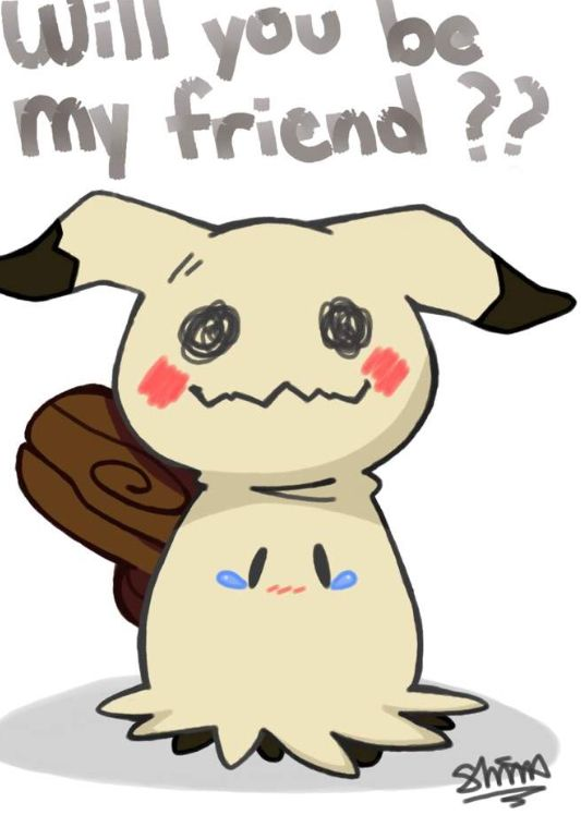 MimikyuSolana's tweet photo. Will you be my friend? That’s basically the whole $MIMIKYU pitch and somehow it still works. https://t.co/yWo2dJeHgE