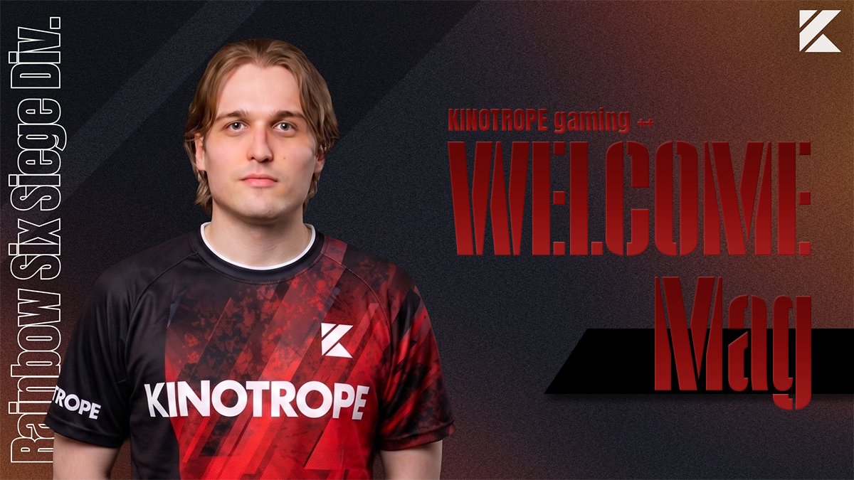 KINOTROPEgaming's tweet photo. 【 #RainbowSixSiege 】
アナリスト加入のお知らせ
⠀
この度、Asia Pacific League 2026 Stage2へ向け、Rainbow Six Siege部門にMag / @MagnetR6 がアナリストとして加入いたしました。
⠀
Welcome to KINOTROPE gaming🏴💫
⠀
#KNWIN https://t.co/edks8WSBVv
