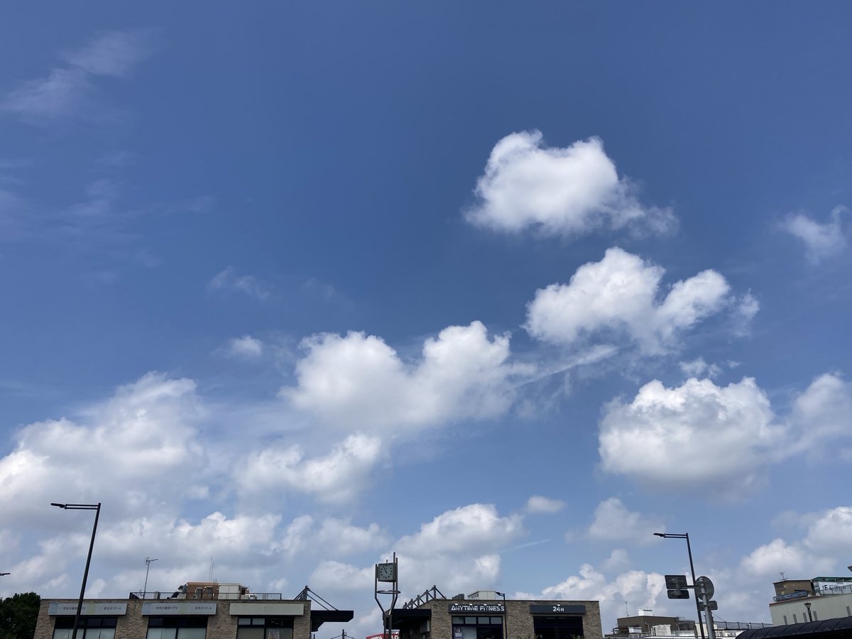 kogera11's tweet photo. どうぞどうぞと、駅でエレベーターをゆずっていたら、予定のバスに乗り遅れ、しばらくベンチで空を眺めながらバスを待つことに。

雲も少しずつ秋めいてきていたような。

暑かったからか果物がなんでもやたらと甘くて辟易している。ヨーグルトに混ぜるとちょうどいいかもしれない。

2026年9月2日 https://t.co/pi3x2j0AZq