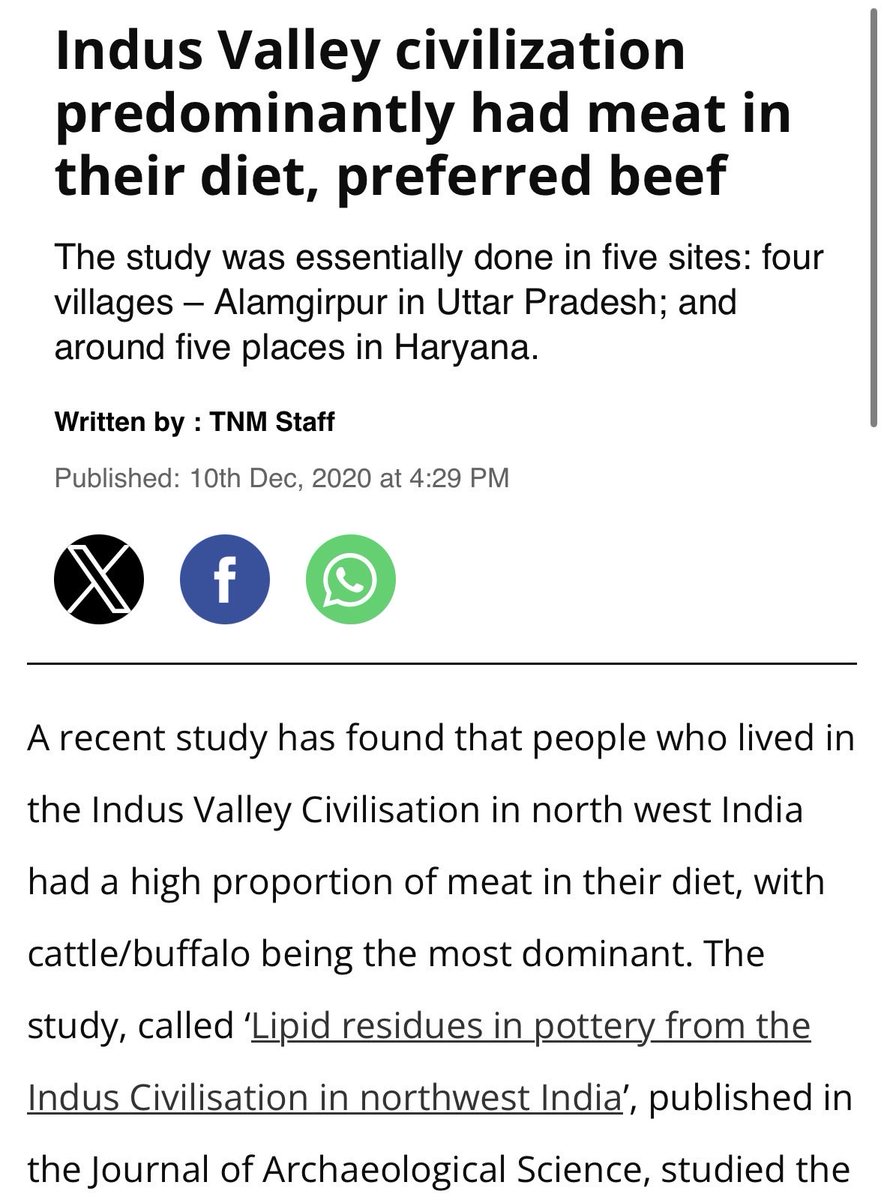 Sarcaztick's tweet photo. Eating animals is a basic human instinct. Humans have been doing it for thousands of years. 

Even people in the Indus Valley Civilisation had meat-heavy diets, including beef. https://t.co/NyNUcnCjp7