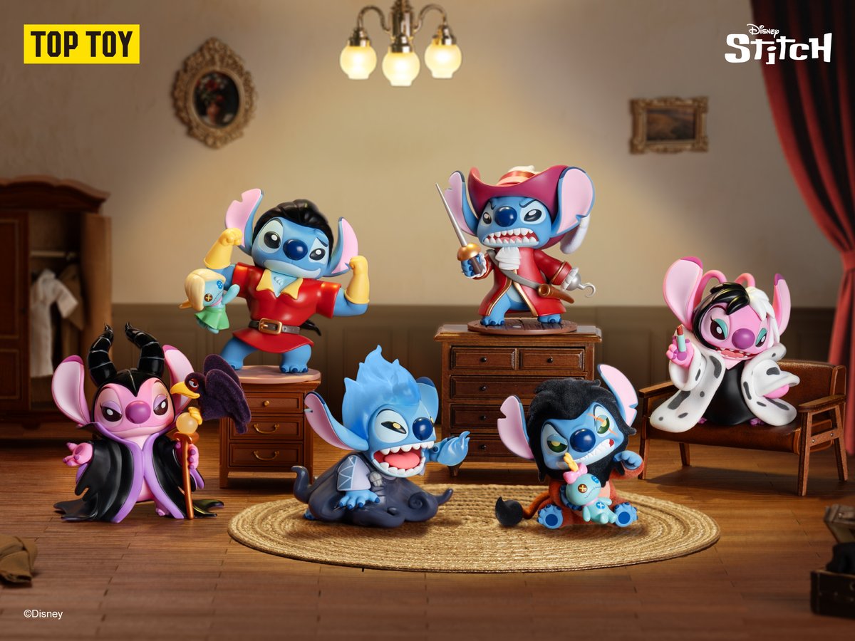 TOPTOY_online's tweet photo. \ 🟪⬛ 新商品登場！ 9月4日発売/
スティッチ＆エンジェルがヴィランズに変身！？
童話の世界観を大胆に覆す！🖤

ディズニー スティッチ＆エンジェル × ヴィランズ
魔法のクローゼットシリーズ  フィギュア ブラインドボックス🪄💜

🎁全6種類！
スティッチ × ヴィランズ：4種類
エンジェル × ヴィランズ：2種類

🛒 販売はこちら：：
1. https://t.co/Gv0aDoysl2
2. https://t.co/7nvx1BakbM

#toptoy  #スティッチ  #エンジェル  #ブラインドボックス  #フィギュア