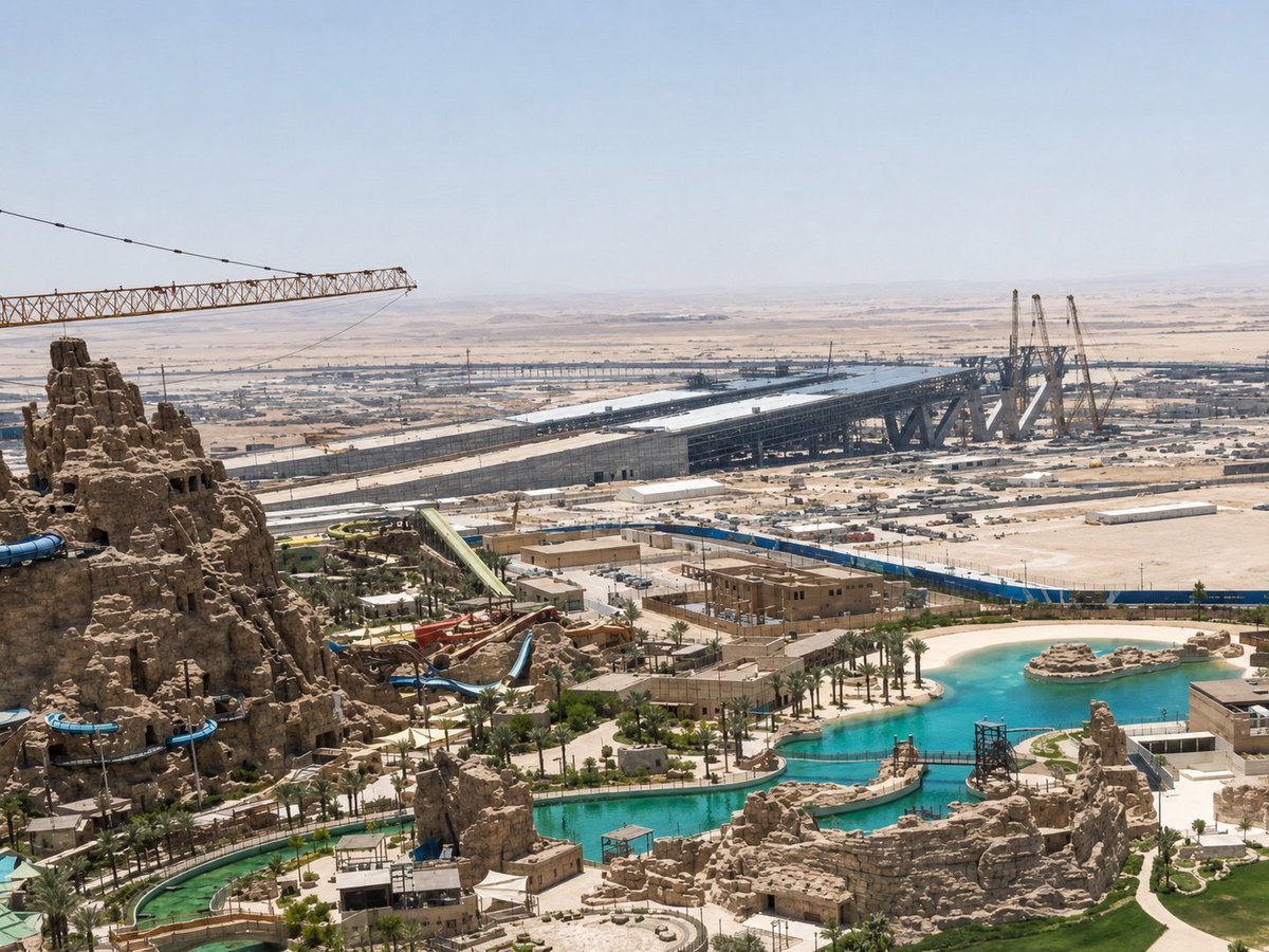 Nachez98's tweet photo. 🤯 Otra vista de THE BLADE, la curva 1 del futuro circuito de F1 de Qiddiya

🏗️ A 70 METROS de altura, como un edificio de 20 plantas

🇸🇦 Y alrededor están levantando, en mitad del desierto, Qiddiya City:

🗺️ 360 km² de ciudad, más de 3 veces Walt Disney World
🏠 +500.000 residentes permanentes
🎟️ +40M de visitas anuales

🎢 Parque de atracciones, parque de Dragon Ball, distrito eSports… y el circuito de F1 atravesando la ciudad. Locura

📸 @ahmed_baokbah