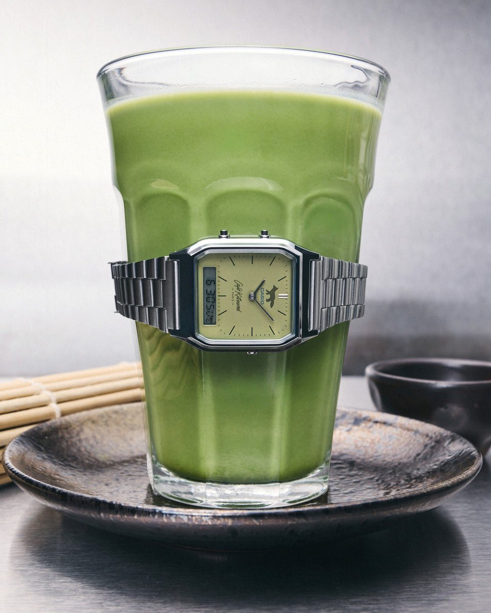 4AAAAart's tweet photo. The Casio × Café Kitsuné AQ-230ECK-3A

A limited-edition collaboration watch featuring a matcha-inspired green dial* https://t.co/8iu4E2tjEi