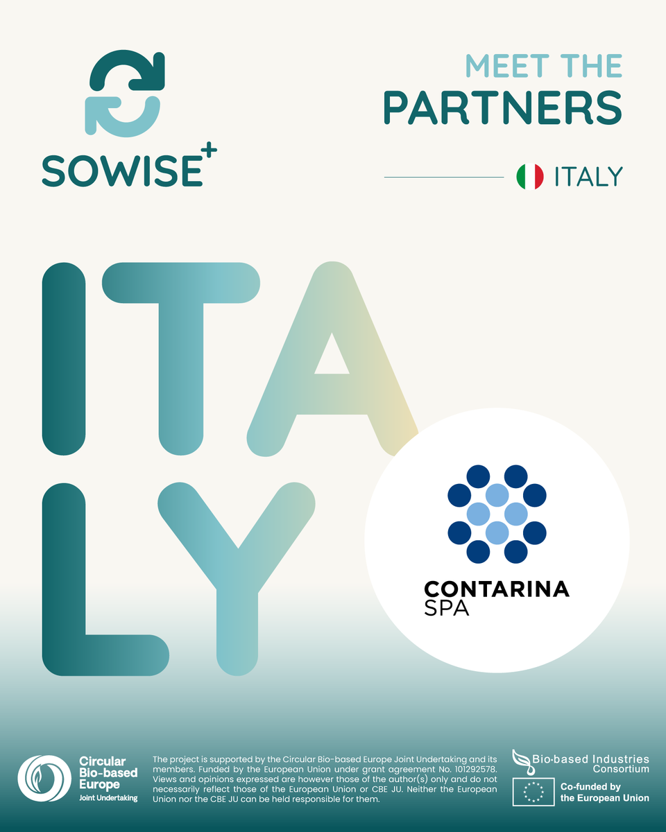 sowiseplus's tweet photo. 𝗠𝗲𝗲𝘁 𝘁𝗵𝗲 𝗦𝗢𝗪𝗜𝗦𝗘+ 𝗣𝗮𝗿𝘁𝗻𝗲𝗿𝘀 | Contarina S.p.A.
We begin our series with Contarina S.p.A., Coordinator of SOWISE+ and host of the project’s TRL8 flagship biorefinery in Treviso, Italy. 🇮🇹

🌐 Learn more 
https://t.co/ZcmOYVXzDw
#SOWISEplus #CircularBioeconomy https://t.co/Q5IbHxWWZy