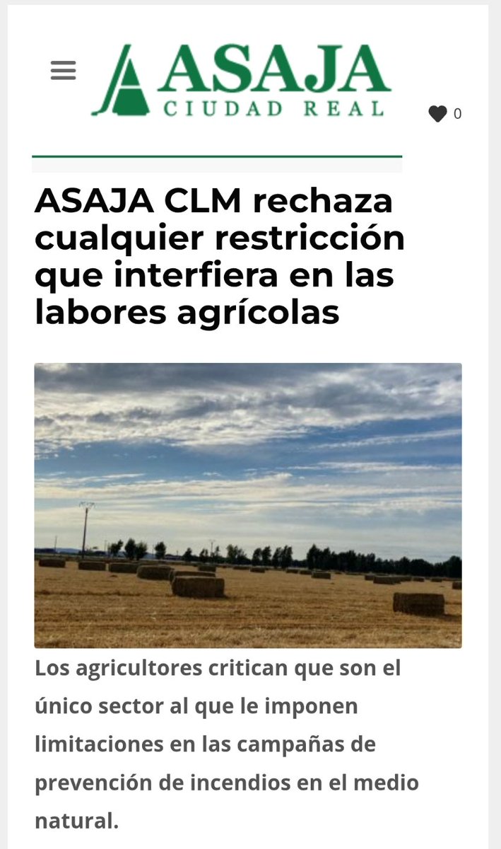 CastellaNatura's tweet photo. 1) Antes del verano Asaja CLM critica las medidas para prevenir Incendios forestales

2) La mayoría incendios en CLM provocados por labores agrícolas, entre ellos el más grave de la historia de la región

3) Asaja CLM: la culpa es que el monte está mu sucio

Así cada puto verano https://t.co/QuGU8u81vR