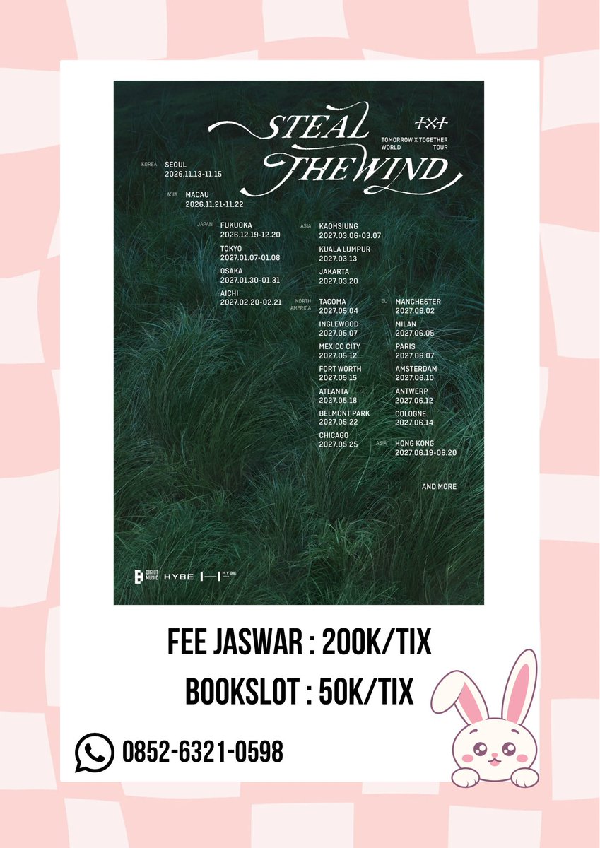 nadoverseGo2's tweet photo. ｡.✿`°¤,¸.•* OPEN PO JASTIP WAR TICKETING STEAL THE WIND - TXT IN JAKARTA

✅Memakai data pribadi
✅Payment fee after secured 
💯Trusted 
⚠️Open for presale &amp; gensale
💌Dm for detail 

Link gform : https://t.co/M8dwuDClVP

Tags wts wtb jaswar jastip txt
#TXT_STILL_THE_WIND #TXT https://t.co/Mq5vHo1FyM