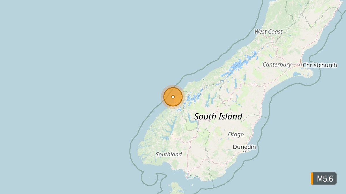 Pacific's tweet photo. Moderate M5.6 earthquake in the Pacific - 35 km north-east of Milford Sound, depth 7.1 km. Max intensity MMI 5. Sep 2 18:57 local time (1m ago).
https://t.co/3GwC122SzJ https://t.co/dsy6GLjAiv