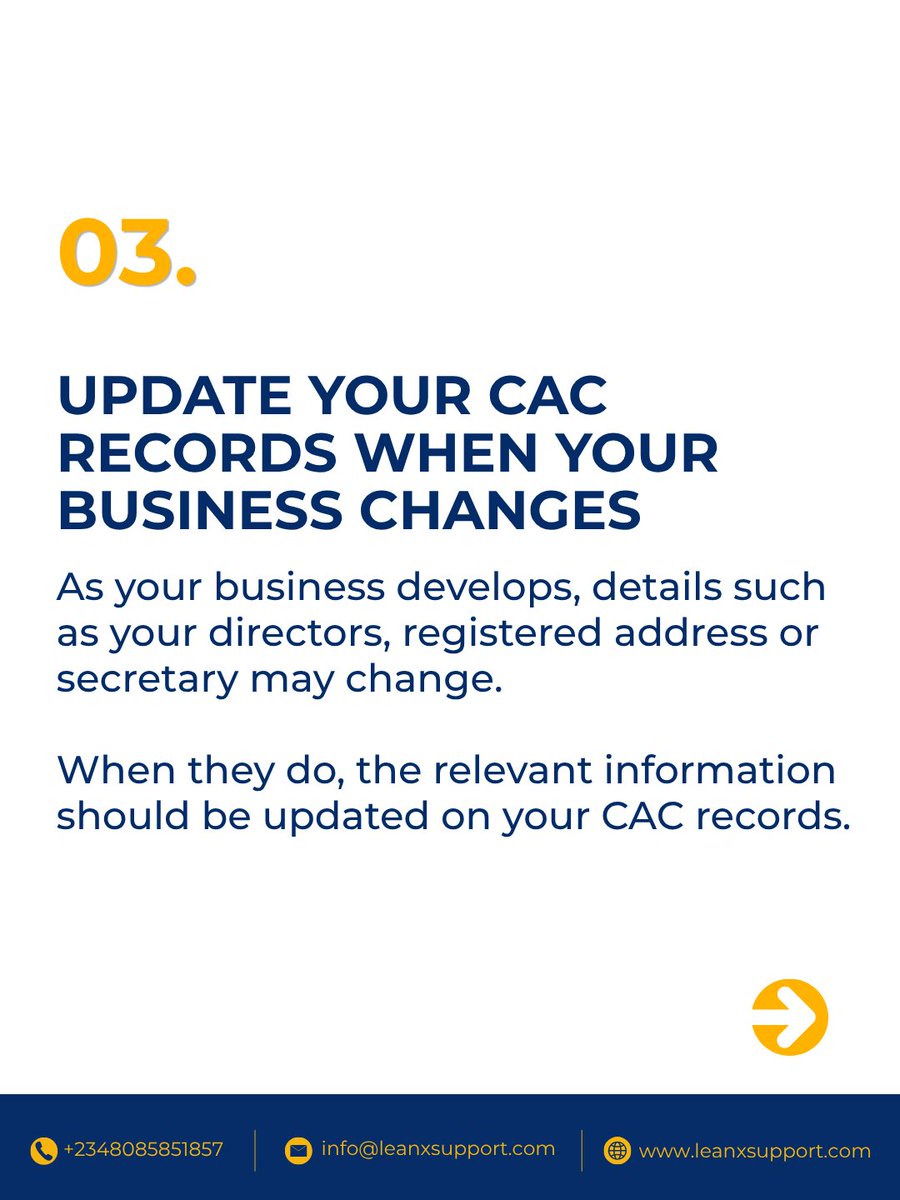 Leanx_Support's tweet photo. CAC registration is just the beginning. Stay compliant with your ongoing business requirements.
Need help? Contact Leanx Support.
π +234 808 585 1857
#LeanxSupport #CACNigeria #BusinessCompliance https://t.co/wq4X8UaTOZ