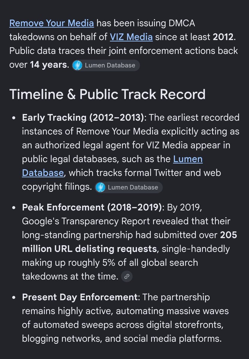 ThatFrosteyLife's tweet photo. @arq4ic @Oswald_A_Lisker @KingOfLighting VIZMedia is also included. Removeyourmedia is contracted by VIZMedia and has been for the over a decade. If Viz was not involved they'd of stopped this b.s. But no, instead they are keeping quiet. https://t.co/gXciHwedTd