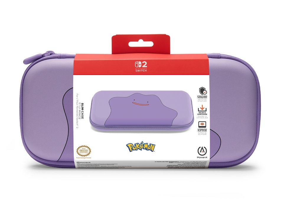 Pokebip's tweet photo. #PokémonGoodies : Visuel de la nouvelle manette sans fil et sacoche pour Nintendo Switch 2 aux couleurs de Métamorph disponibles prochainement (@PowerA) ! https://t.co/1kAu0R5GsL