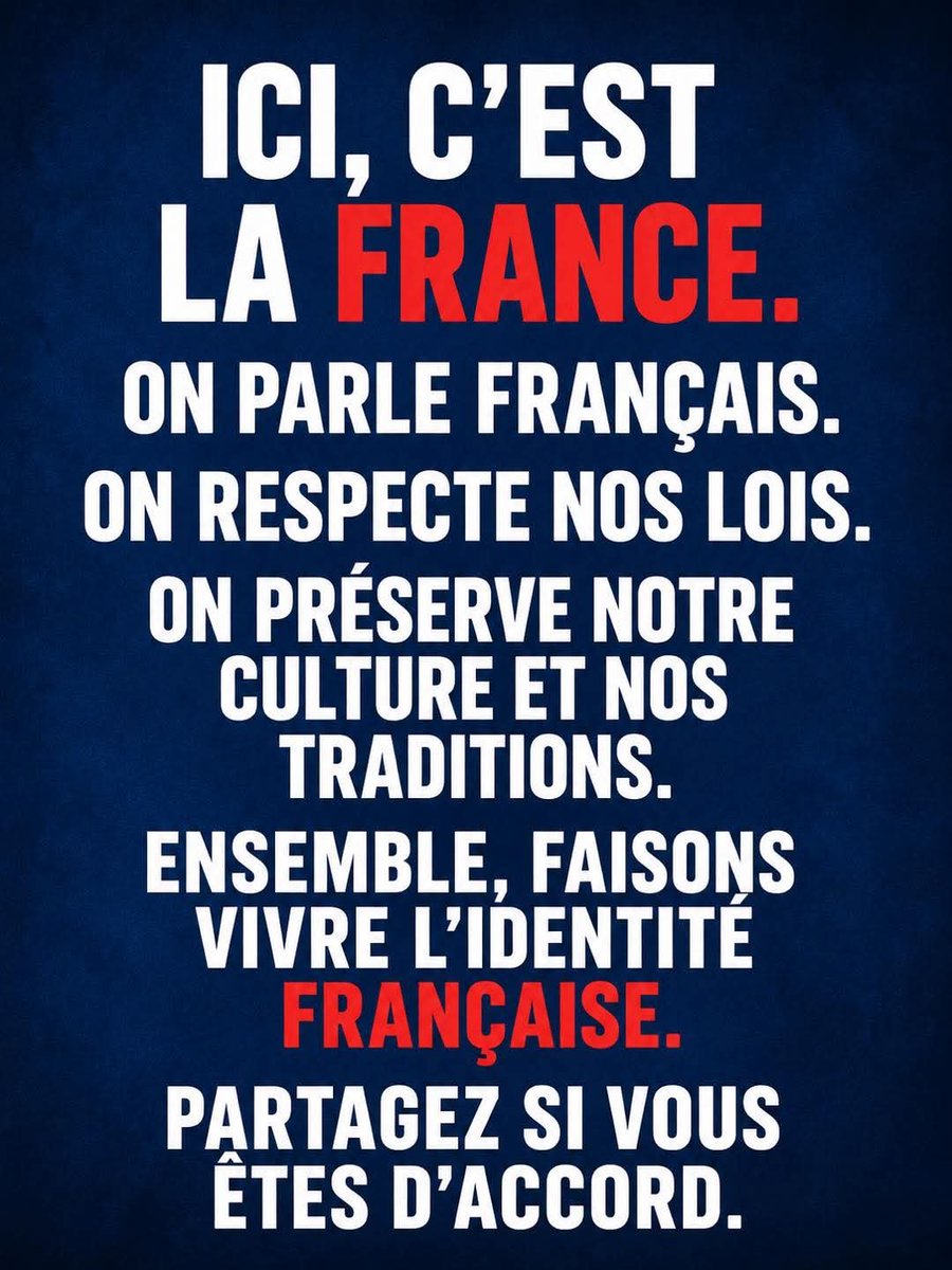 KristelBERINGER's tweet photo. A LIRE !!
Certains #individus ne respectent pas notre pays.
Ils n'ont #RIEN A faire sur notre #sol
Il faut remettre de l'ordre.
Trop de laxisme !!
De nombreux #CITOYENS sont #TRÈS EN #COLÈRE https://t.co/vjH3S88qfZ