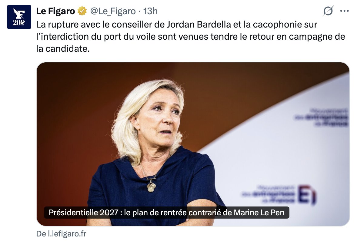 ellensalvi's tweet photo. Le fait qu’elle ait été reconnue coupable deux fois en un an dans une affaire de détournement de fonds publics, ça tend aussi un peu je dois dire. https://t.co/HUM1f2DmRP