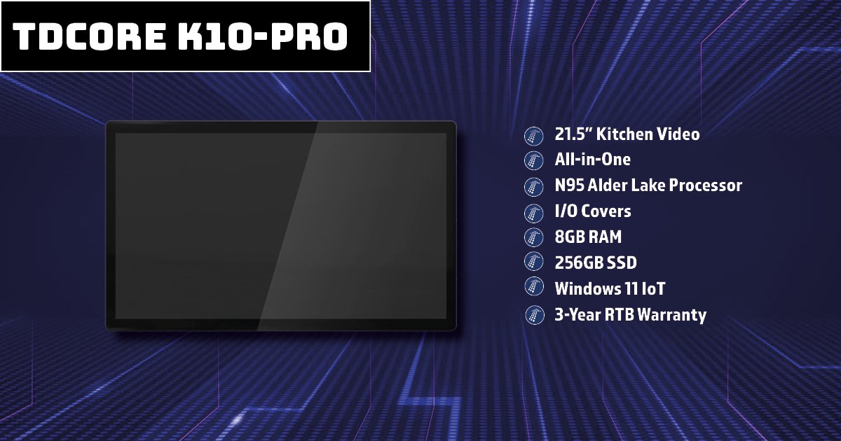 TILLSDIRECT's tweet photo. Need a dependable Kitchen Video that you can be confident in?

The TDCORE K10-Pro is exactly what you need…

Get in touch for pricing ❤️

#Tills #KitchenVideo #KDS #POS #RestaurantTech #HospitalityTech https://t.co/BD7rOXtnbN