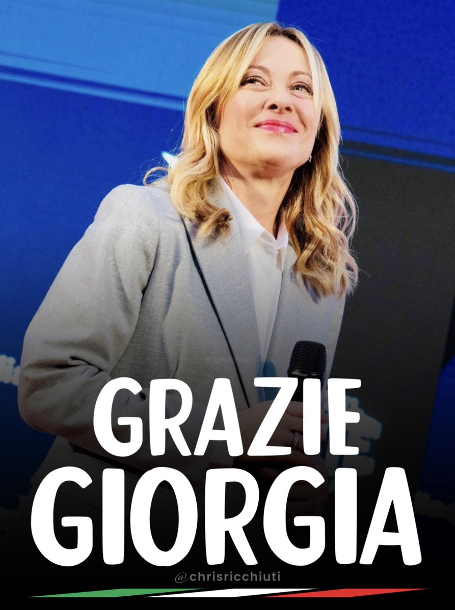 ChrisRicchiuti's tweet photo. Prima donna Presidente del Consiglio della storia italiana. Ed è di destra.

Alla guida del governo più longevo della storia repubblicana.
Occupazione ai massimi.
Disoccupazione ai minimi.
Piazza Affari vola.
Spread ai livelli più bassi da oltre 15 anni.

Ci avevano raccontato che con la destra sarebbero arrivati i disastri. E invece sono arrivati i record. Poveri sinistri. 🇮🇹