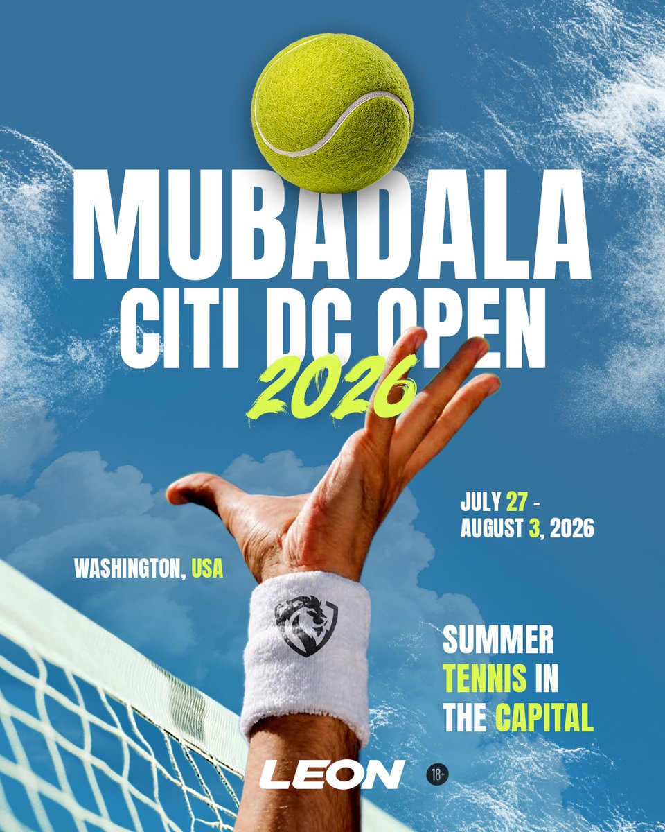KatherineKmnla's tweet photo. WASHINGTON'S TENNIS SPOTLIGHT

The Mubadala Citi DC Open 2026 brings world-class talent, hard-court intensity, and championship pressure to the US capital. Every point matters. https://t.co/lky065axRh