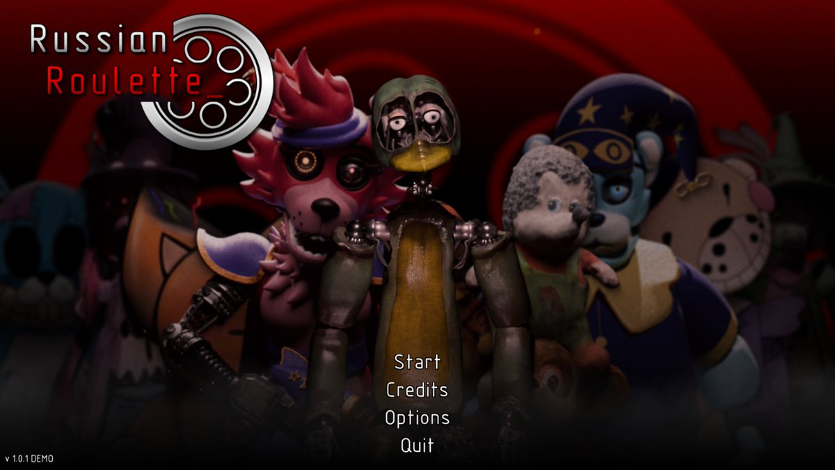 FNaFFangameWiki's tweet photo. A demo for Russian Roulette is out now! Unlock and face off against characters from Russian FNAF fangames! 🇷🇺

Featuring The Emerald Flower Theory, Five Nights at Froggy's, Starlit Night at Neptoon's, and more!

🔗: https://t.co/3cBGNgwfMP

#fnaf #fnaffangame #fivenightsatfreddys https://t.co/AkHiHNwoq3