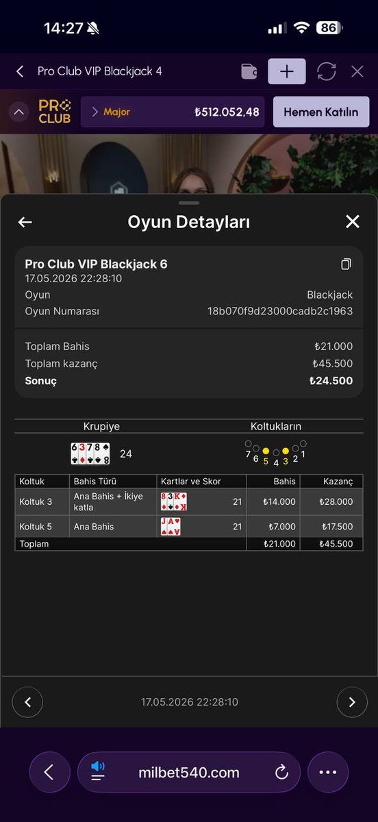 sitelerifsa1's tweet photo. 🚨 #Milbet mağduriyeti!
45.000 TL kazancımı sildiler, sadece 5.000 TL ana paramı iade ettiler.
“2 pot oturdun” şeklinde gerekçe sundular.
Ancak buna dair elimde kanıtlar mevcut ve oyunda başka kimsenin olmadığı da görülüyor.
Belgeler ve ekran görüntüleri mevcut.
Bu site dolandırıcıdır herkes uzak dursun
📌 Paylaşırsanız sevinirim, daha fazla kişi görsün.
#Milbet