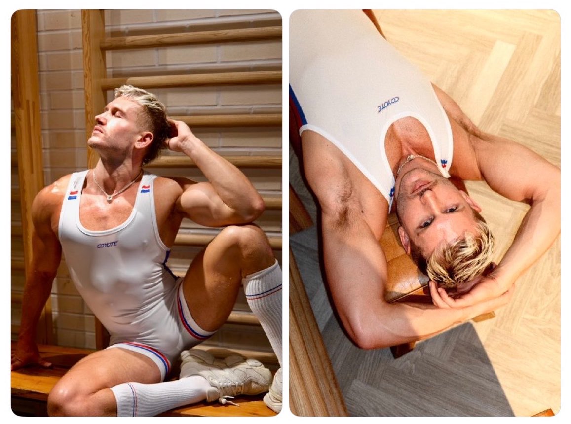 menwearingwhite's tweet photo. The stuff of dreams - working out with white lycra singlet wearing @AshleyReece 🔥🔥

#wrestlingsinglet #wrestlingbulge #wrestlersbulge #whitesinglet #wrestlinggear #singlet #wrestlingteam #meninlycra #wrestling #muscle https://t.co/rxavG5dgSr