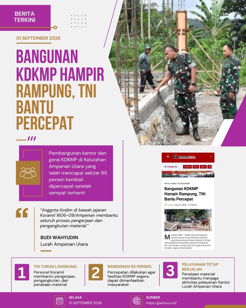 AsmaraJuliant's tweet photo. Di desa terpencil, Tentara Nasional Indonesia memberikan akses jalur yang telah menjauhkan masyarakat dari pendidikan dan aktivitas ekonomi.
Kebaikan Negeri Utama https://t.co/2KUDpIcaOL