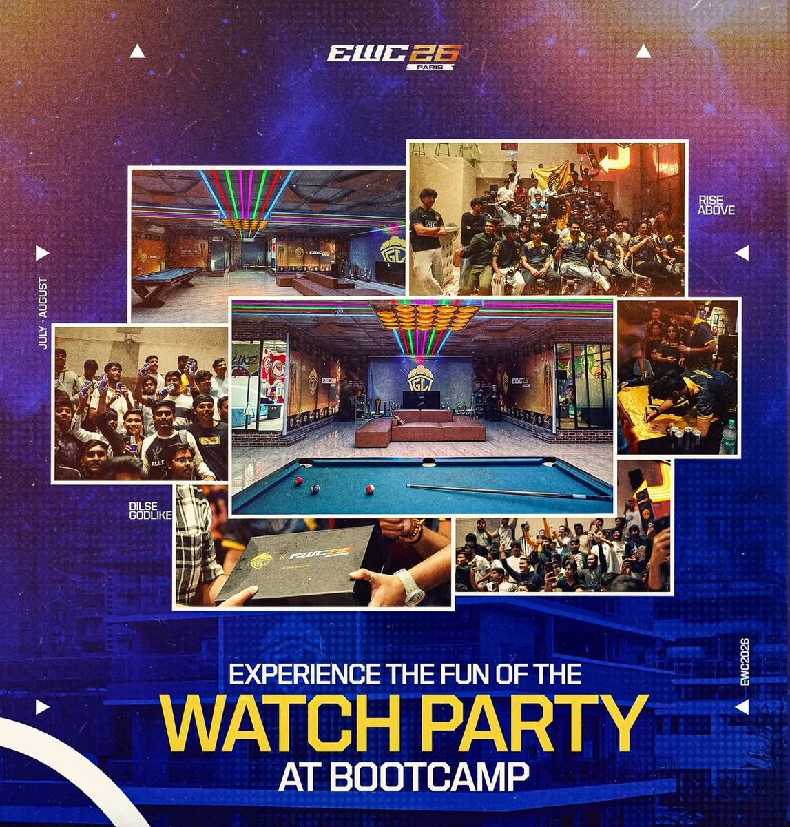 GodLikeWarriors's tweet photo. The Esports World Cup 2026 was a milestone moment for GodLike, but our vision extends far beyond the main stage.
To build esports from the grassroots up, we launched a nationwide effort to educate, engage, and inspire the next generation of gamers:
20 Cities & 15+ Games: Hosted massive watch parties to create awareness around diverse competitive titles.
Premier Partnerships: Collaborated with top gaming hubs like Ministry of Esports (Pune), SMAAASH, and Dave & Buster's, alongside prestigious academic institutions including BITS Goa, DY Patil School (Kolhapur), CGC University (Mohali), and Kristu Jayanti College (Bangalore).
Mumbai to Goa Roadshow: Hit the road to bring our EWC 2026 journey directly to the community through interactive events and showcases.
Executions of this scale wouldn't have been possible without our dedicated Godlike Warriors Team. A special mention to our Head of Operations, Prakhar, for driving the entire venue strategy searching out, negotiating, and planning for the absolute best venues across the country. Huge thanks as well to our core leadership support: Kronten, Amar, Vivek, Tanaya, and Digambar.
A special shoutout to the operational powerhouse behind this rollout:
City Leads: Aryan, Ayush, Krishna, JK, Franklin, Altamash, Arnav, and Ankush for leading seamless on-ground execution across venues.
Core Team: Aryan,Tansen, Sanjay , Tushar, and Krishna for driving communication, ground execution, and overall planning.
This is only the beginning. With major initiatives rolling out over the next 2–3 months, we are actively expanding our team.
Want to help shape the future of Indian esports?
👉 Register to become a Godlike Warrior: https://t.co/1r9MmRHbOw

 #EsportsWorldCup #EWC2026