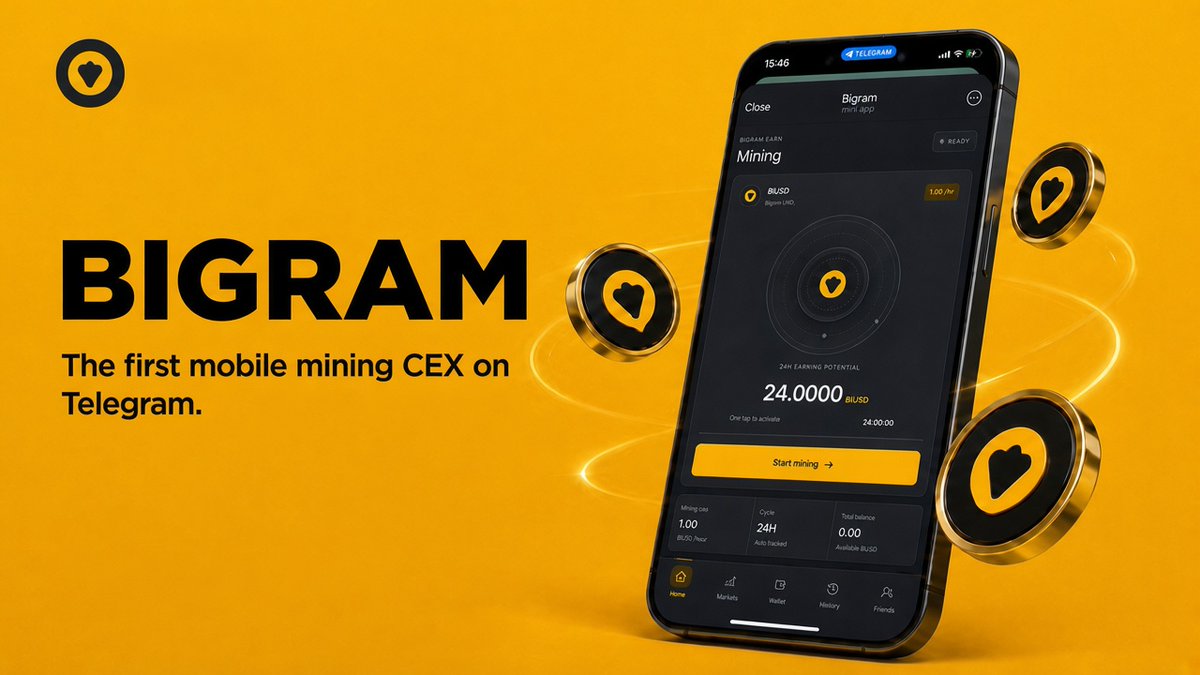 dinocc25's tweet photo. I have just mined 24.00 $BIUSD on @bigramapp!

▪️Bigram is the first mobile mining CEX on Telegram!

Join now and mine BIUSD from your mobile phone now on Telegram in just few clicks daily!

Try Bigram at my bio! https://t.co/lJuSFv83rn