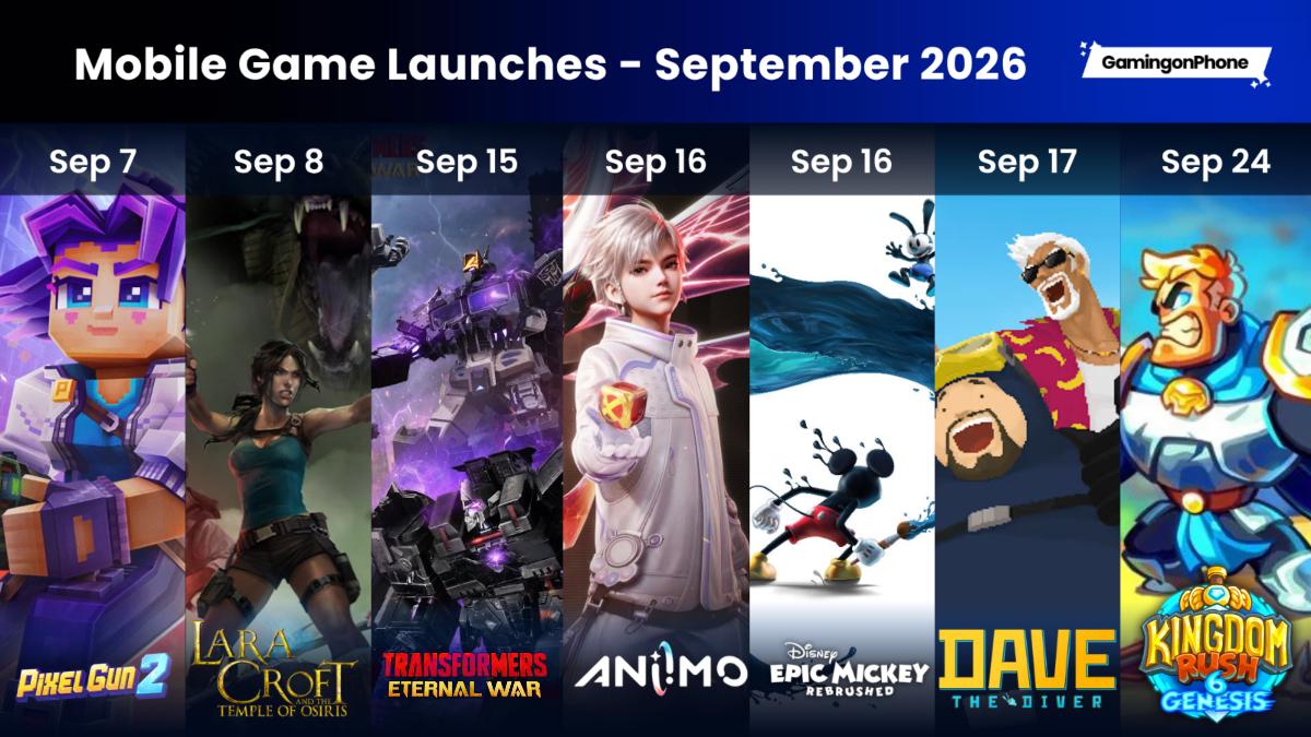 Best Mobile Games launching in Septmeber 2026