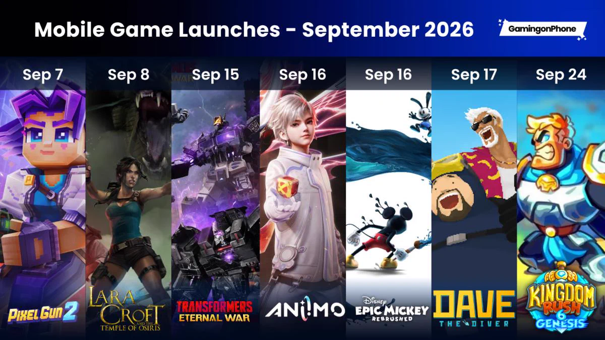 Best Mobile Games launching in Septmeber 2026
