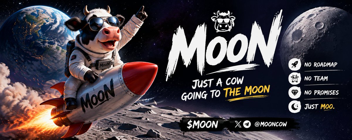 CowWentMooN's tweet photo. @Zyrox0x They said cows can't fly.

We disagreed. 🐮🚀🌕

https://t.co/smlH1JxyDV https://t.co/NmLj5XnHdD