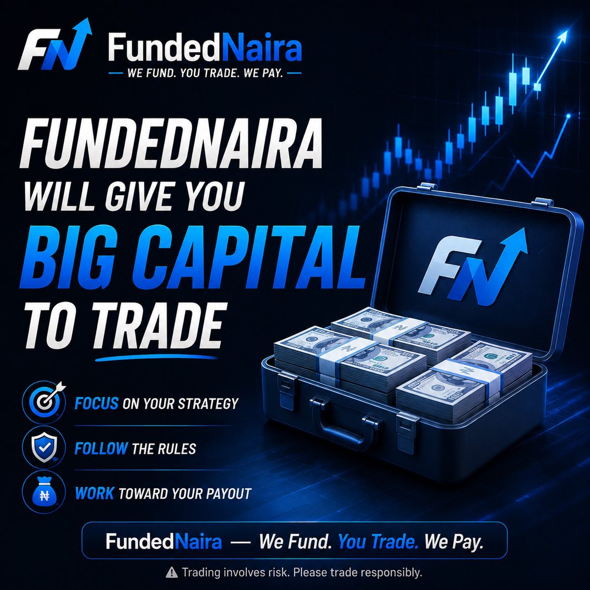 FundedNair8's tweet photo. 💰 FundedNaira gives you the opportunity to trade with big capital. 📈

Focus on your strategy, follow the rules, and work toward your payout. 💙

FundedNaira — We Fund. You Trade. We Pay. 🚀 https://t.co/xtZD8crfZL