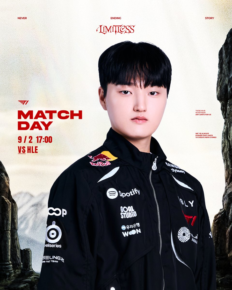 T1LoL's tweet photo. 𝟮𝟬𝟮𝟲 #𝗟𝗖𝗞 𝗧𝟭 𝗠𝗮𝘁𝗰𝗵 𝗗𝗮𝘆

📍 T1 vs HLE
⏰ 17:00 KST 
📺 https://t.co/6HlNrzs4jq

#TogetherAs1 #T1WIN https://t.co/JCkt8UPJp4