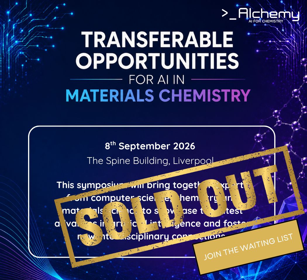 aichemyhub's tweet photo. We did say… 👀

Our Transferable Opportunities for AI in Materials Chemistry event is now officially *SOLD OUT* 🎟️

Our Demystifying Agentic AI &amp; AI Agents Workshop is already over 50% booked. 🤖

Don’t let “later” become “sold out”

Secure your place 👇
https://t.co/vBYtIaUEaf https://t.co/TAEyX6oz4d