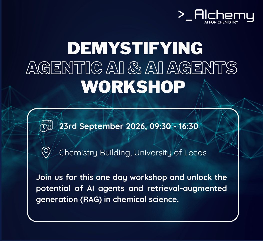 aichemyhub's tweet photo. We did say… 👀

Our Transferable Opportunities for AI in Materials Chemistry event is now officially *SOLD OUT* 🎟️

Our Demystifying Agentic AI &amp; AI Agents Workshop is already over 50% booked. 🤖

Don’t let “later” become “sold out”

Secure your place 👇
https://t.co/vBYtIaUEaf https://t.co/TAEyX6oz4d