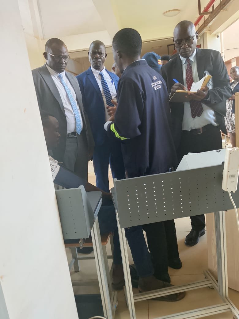 UIRI_UG's tweet photo. UIRI hosted the Parliamentary Committee on Science, Technology &amp; Innovation at Namanve. 

Our ED Prof. Charles Kwesiga briefed them on UIRI's  innovations &amp; challenges. Chair Hon. Dr. Samuel Acuti lauded UIRI's work &amp; pledged support to scale &amp; commercialize the innovations. https://t.co/8L57xPVokF