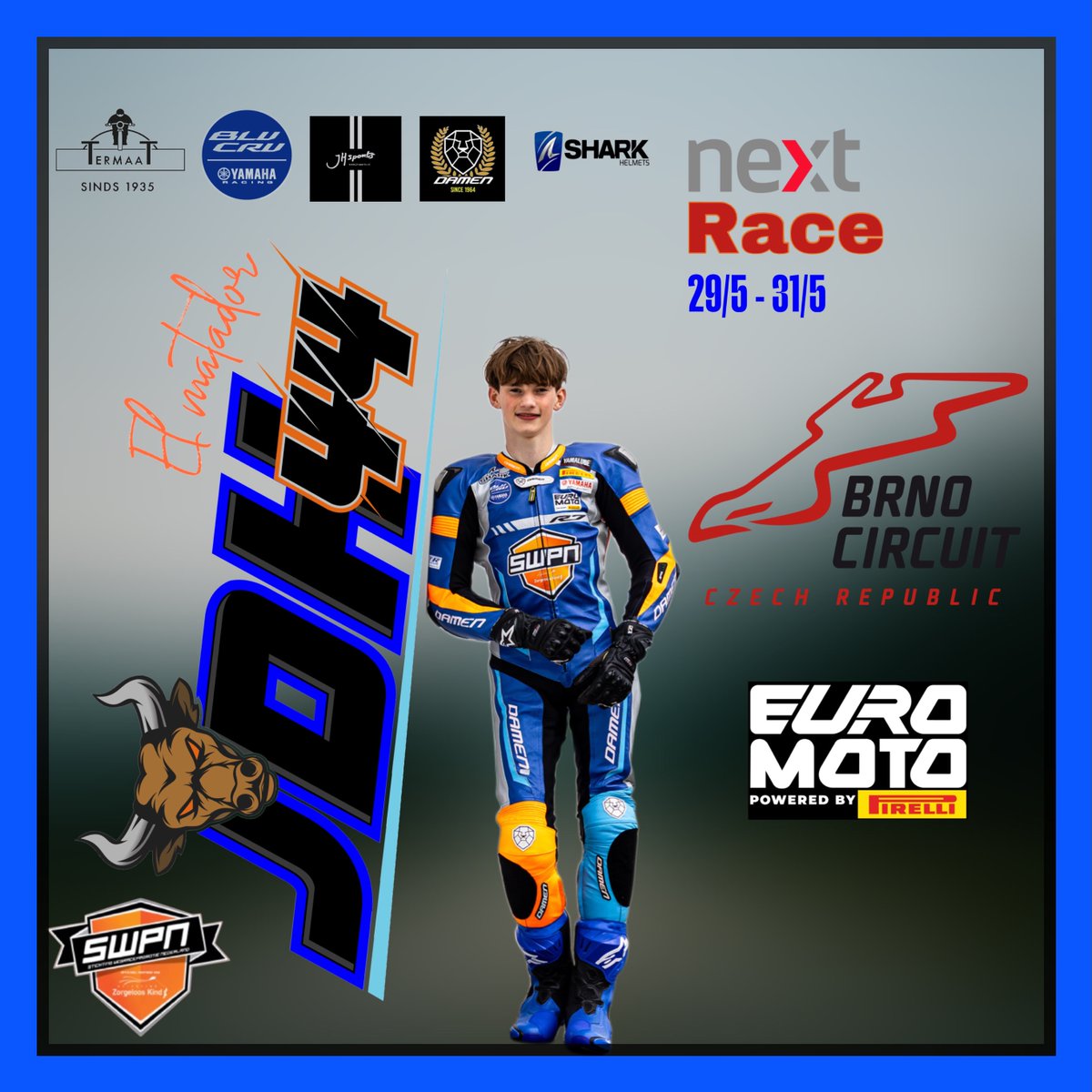 NickyKilgeik's tweet photo. On to Brno! After a strong race last weekend, I’m excited for my next challenge. Brno is a completely new track for me—another opportunity to learn, improve, and grow as a rider. I’m ready to give it everything. Thank you to my sponsors for making https://t.co/lZWZzq715L