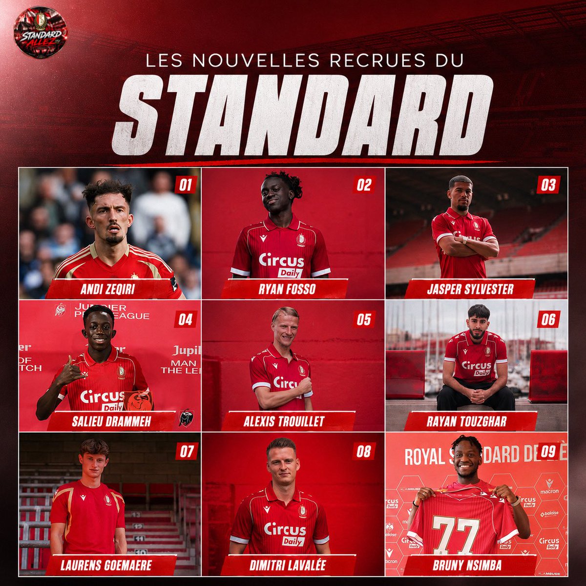 StandardAllez's tweet photo. 🔴⚪️ MERCATO 2026/27

Fin du mercato jeudi à 23h59 ⏰

Sauf surprise, plus d’arrivée ni de départ prévu à Sclessin.

💰 Dépenses : ~5,8M€
💸 Revenus : ~12,8M€
📈 Bilan : +7M€

👀 Epolo annoncé à Marseille, mais devrait rester au Standard.

Place au terrain ! ❤️🤍 https://t.co/m8ko6hOyF3