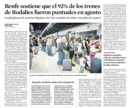 Transxte's tweet photo. Pedimos disculpas, el dato que se facilitó ayer es  puntualidad por causas de RENFE y no se corresponde con la experiencia de usuario.

La puntualidad por todas las causas en junio ha sido del 42,1% en junio (aún sin publicar agosto, pronto).

https://t.co/OcU6XEB88i https://t.co/cQoye9A64B