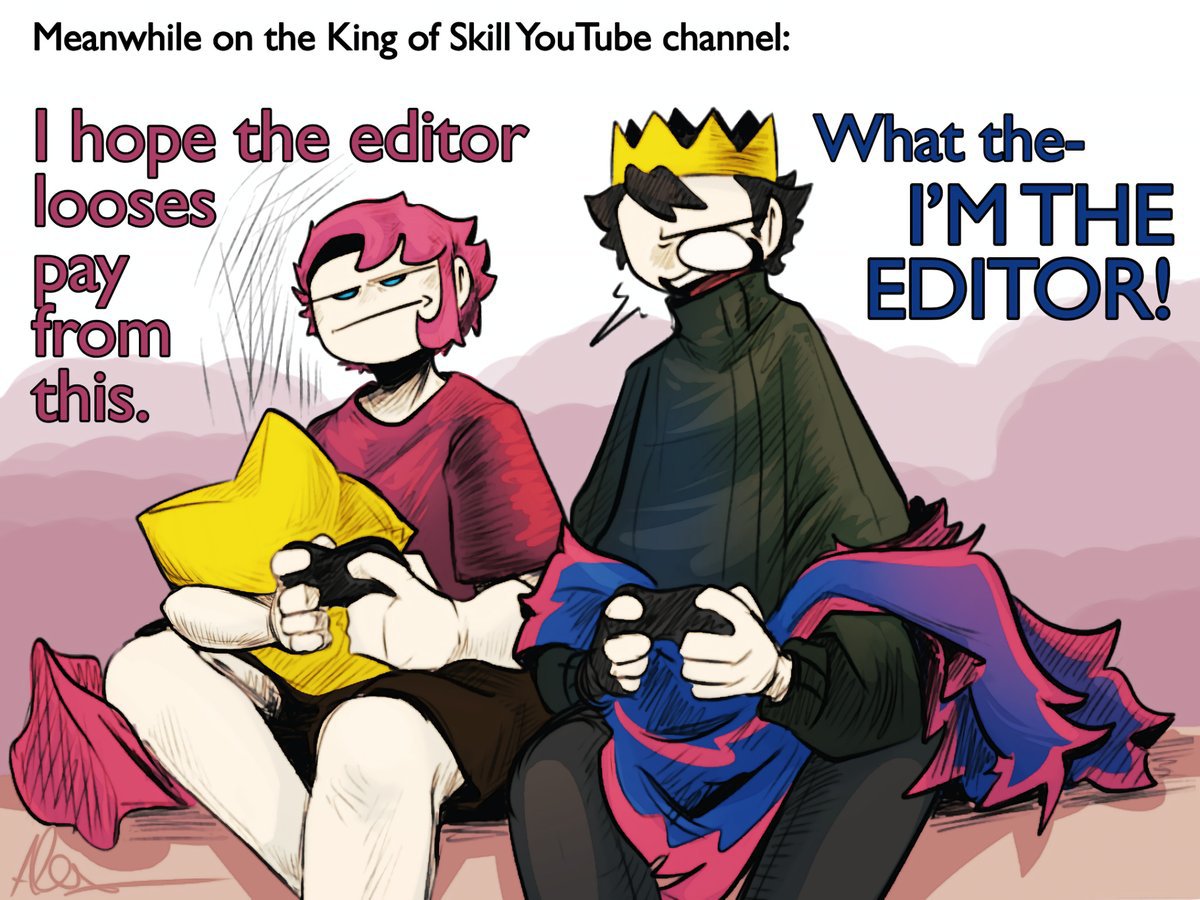 Swaps_Saska's tweet photo. We gotta show more editor appreciation. After all, the videos we all so love would not be the same without them! :)

#art #fanart #editorappreciation #offtheclock #partycrashers #kingofskill #vernias https://t.co/bSJS3QRqLh