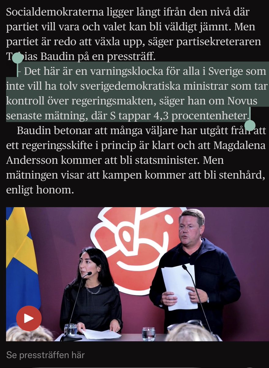 tvirre's tweet photo. Kanske är så att väljarna VILL ha 12 ministrar från @sdriks https://t.co/6MW4XioRhG