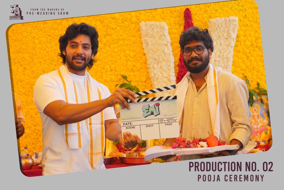 BigtvCinema's tweet photo. Pre-wedding show tho theater lo navvincham, ippudu #ProductionNo2 tho inkastha hadavidi cheyadaniki ready aipoyam! 🍿🔥
Muhurtham petnam, coconut kottinam, clap kottesaru! 🙏🎉
Ippudu pedda question: Cinema Peru enti? 🤔
Revealing today @ 7 PM sharp! Alarm petti mari wait cheyandi! ⏰🚨
Special thanks to our squad:
👏 Clap: @iamaadisaikumar
🎥 Camera: @marthandsai
📃 Script handing: @rahulsrinivas33
See you at 7 PM! 💥
@DarahasMaturu @Shailaja_Rao_D @nikhilkuvvarapu @sreedharlb @sudheermac @MSheshavapuri @saimaneendhar @prajnayK @kiranrajurk19
#sandeepagaram #maheedhar #fahadabdulmajeed #madhavprasad #gurubathula