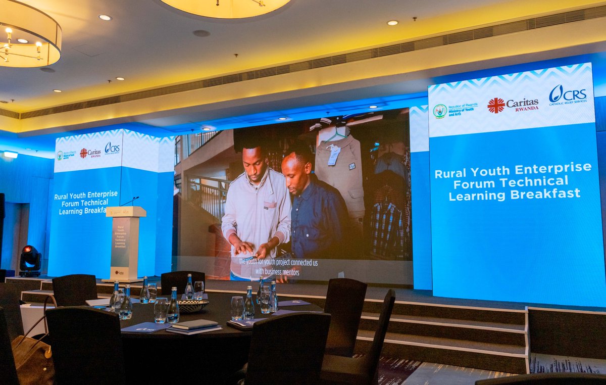 CrsRwanda's tweet photo. All set for the #Rural Youth Enterprise Forum Technical Learning Breakfast.

Leaders, the private sector, partners, and youth entrepreneurs are gathering to discuss what works in Business #coaching, #Digitization for business growth&amp; Access to #finance for rural youth. 

#RYEF26 https://t.co/Ey9T4iKAKE