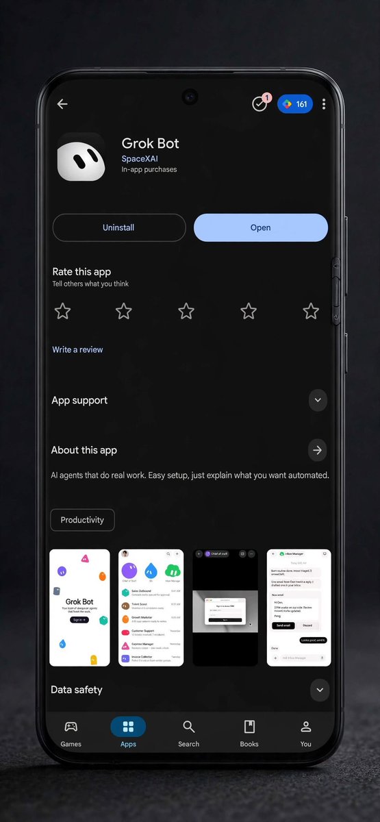 I_Ashraf_'s tweet photo. Grok @Bot Android App is now live! 🚀🚀🚀
Smarter, faster and now in your pocket.

Get it now on Google Play Store. Go check it out! 🔥🔥
Thanks @poteto and Bot Android team https://t.co/E2wbt0KTY5