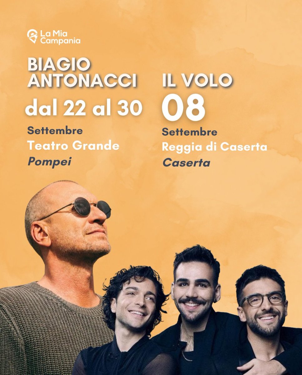 ilvolosiciliafp's tweet photo. #Repost @lamiacampania.it
Concerti di Settembre in Campania:
Caparezza, Jovanotti, Sal Da Vinci, Joseph Capriati @ilvolo e tanti altri! 🫶🏻
Non fatevi scappare gli ultimi biglietti! 🎟️
#Concerti #eventicampania #Caparezza #jovanotti https://t.co/IMiGrJzZKy