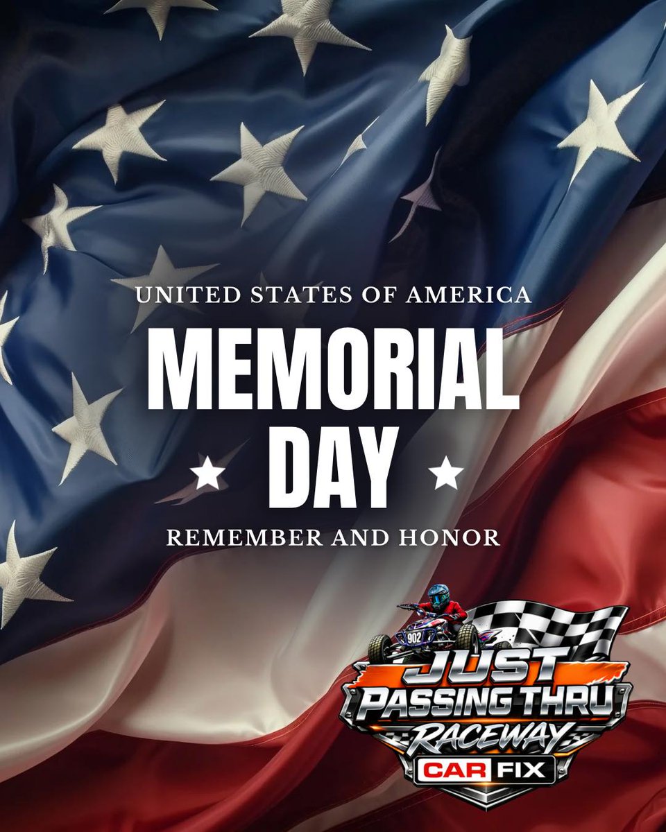 SeleneTignyr's tweet photo. Today, JPT Raceway honors the brave men and women who made the ultimate sacrifice for our country. We will never forget their courage and dedication. Thank you to all who have served and continue to serve. Wishing everyone a safe and meaningful https://t.co/WKUQI7r0jd